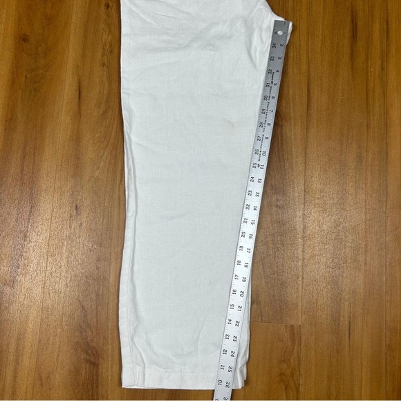 Posse Women’s White 100%Linen Paperbag Waist Wide Leg Pants Size S Summer Casual - Picture 10 of 15